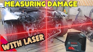 ✅ How To Use a Laser to Measure Auto Body Car Frame Damage Collision Repair Equipment Universal DIY [upl. by Haidadej384]