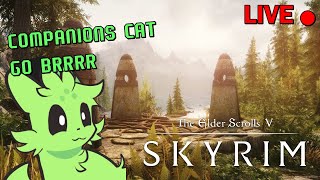 A WEREWOLF CAT SPEEDRUNNING COMPANIONS YET AGAIN  Skyrim LIVE [upl. by Clement]