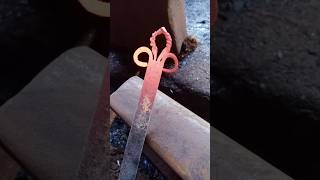 Blacksmith shorts satisfying forge diy art craft asmr metalart blacksmith bending [upl. by Chuipek]