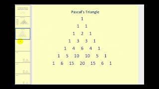 Binomial Expansion Using Pascals Triangle [upl. by Akiaki636]