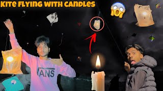 Kite Flying With Candles🕯️😱  Night Kite Flying Vlog  Kite Vlog 2023 🔥 Official Rahul [upl. by Anierdna557]