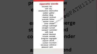 Opposite Words in English  English Vocabulary [upl. by Ocsirf566]