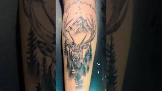 new deer tattoo on calf tattoo tattooartist memes comedy calf calfstretch calfresh funny t [upl. by Perdita]