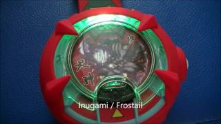 Busters Gashapon Complete all 54 medals Yokai Watch Black Medal Japan Version Sound Voice [upl. by Meakem]