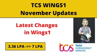 TCS Wings November Updates  All latest changes in Wings1 discussed [upl. by Cloots]