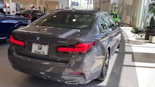 2021 BMW 540i Alvite Grey with Black Dakota lthr [upl. by Wartow]