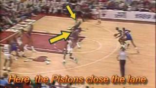 Michael Jordan vs Pistons Defense aka quotJordan Rulesquot [upl. by Elynad60]