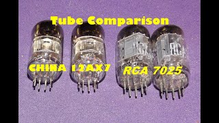 2 RCA Tall Plate 7025 vs 2 China 12AX7 Tube Tone Comparison Peavey XXX Amp [upl. by Wisnicki]