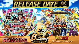 8TH ANNIVERSARY GLOBAL RELEASE DATE amp Banners DBZ Dokkan Battle Global [upl. by Baruch616]