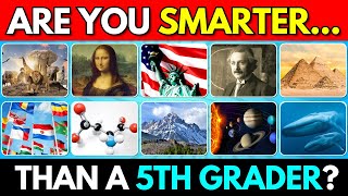 Are You Smarter Than a 5th Grader 🤔  General Knowledge Quiz 📚 [upl. by Spracklen]