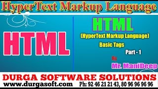 HTML Basic Tags Part 1 by Manideep [upl. by Snilloc]