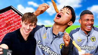 Hwang HeeChan and Korean Englishman introduce Korean BBQ to Wolves [upl. by Ahsataj]