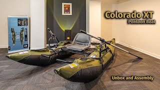 Colorado XT Pontoon Boat unbox and assembly [upl. by Etireugram]