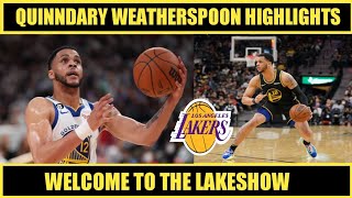 Lakers Sign Quinndary Weatherspoon Highlights [upl. by Adnoval143]