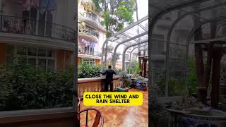 glasshouse glassroof glassroom sunroom sunroof aluminumwindow aluminum gardenroom cover [upl. by Aniham]