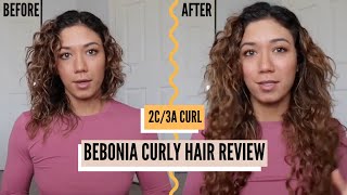 Bebonia Curly Hair Extensions Review  Loose curl texture 2C3A Spiral [upl. by Kreg]