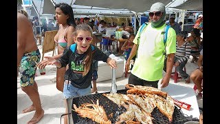 Lobsterfest Celebration Caye Caulker Belize [upl. by Airdnassac]