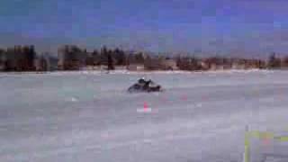 michigan snowmobile lake drag racing 2 [upl. by Eleira297]