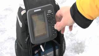 Humminbird 385ci GPS Sonar and Flasher Use On the Ice [upl. by Kurtzman]