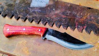 Making a Beautiful knife From an Old Saw knife Making [upl. by Adine204]