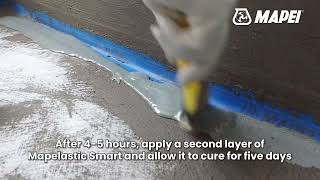 Waterproofing  Mapelastic Smart  Mapei India [upl. by Lexy503]