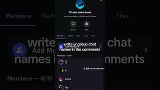 write ur group chat names [upl. by Terza]