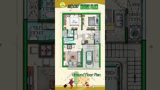 25x 35 house plan with car parking and wash 2 bhk 25 35 housedesign housemap houseplan [upl. by Alcot378]