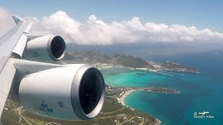 Flight St Maarten  Curaçao SXM  CUR KLM 747 [upl. by Ariajay589]