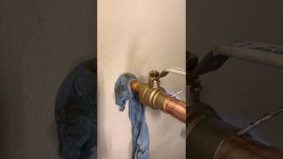 working above a hot water heater installing a new globe valve and supply line😎 [upl. by Story]