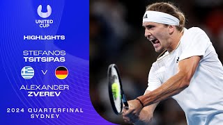 Stefanos Tsitsipas v Alexander Zverev Highlights  United Cup 2024 Quarterfinal [upl. by Trueman427]