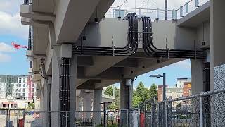 light rail testing at Lynnwood transit center with loud noises [upl. by Anelehs]