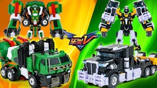 Tobot V Integration Million Push BigTrail Power Attacker Troll Truck Vehicle Transformers Robot Toys [upl. by Ronoc]