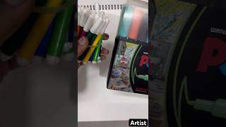 Posca Markers VS Doms markers drawing artist trending shorts [upl. by Halsy]