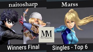 naitosharp Sheik Joker vs Marss Zero Suit Samus  Top 6 Winners Final  Meter Management [upl. by Lubeck]