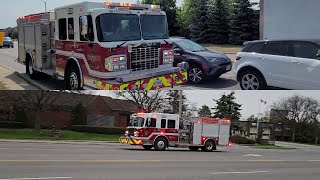 4K Mississauga Fire Old Pumper 118 amp New Pumper 107 Responding [upl. by Lesli407]