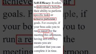 self efficacy [upl. by Katsuyama]