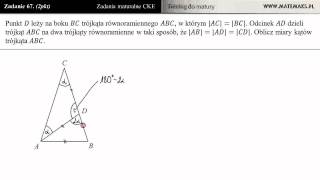 Zad 67 Kąty w trójkącie trening do matury [upl. by Negris]