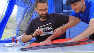 How to mend a rip in a tents fabric or seam [upl. by Trella]