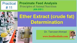 Practical11 Ether Extract crude fat Determination [upl. by Arahsit]