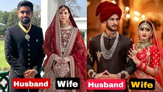 Pakistani Cricketers Husband amp Wife  Babar Azam amp Hania Amir Marriage Pak Cricketer Marraige [upl. by Gaylor]