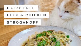 Dairy Free Leek amp Chicken Stroganoff  Easy amp Healthy Recipe [upl. by Kipp]