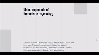 Humanistic psychology [upl. by Kella]