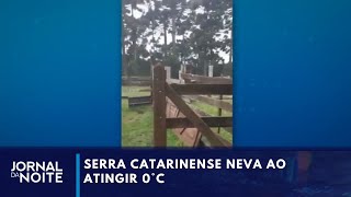 Neve chega ao Sul do Brasil na Serra Catarinense  Jornal da Noite [upl. by Lomax499]