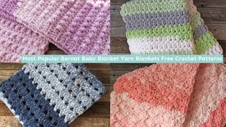 Most Popular Bernat Baby Blanket Yarn Crochet Patterns Chunky Yarn [upl. by Marrissa]