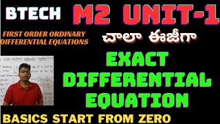 btech m2 unit1 first order ordinary differential equationexact differential equationbtechm2 [upl. by Naoma]