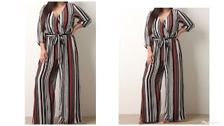 Sew Wrap Palazzo wide leg Jumpsuit Easy [upl. by Aldous]