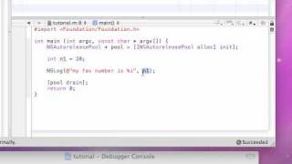 Objective C Programming Tutorial  3  Variables [upl. by Alegnatal]