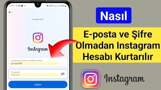 Instagram Hesabınızı Eposta Şifresi Olmadan Nasıl Kurtarırsınız  Instagram Hesap Kurtarma [upl. by Rudie]