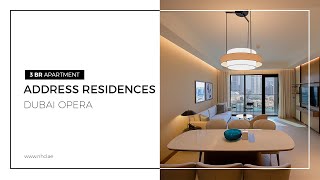 Explore Address Residences Dubai Opera  Enchanting 3BR Video Tour [upl. by Willem247]