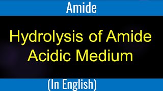 Hydrolysis of amide acidic medium  Lecture I IITian Faculty [upl. by Bertold858]